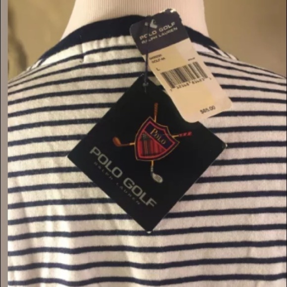 Polo Golf Ralph Lauren Striped Navy/White Vest - Picture 6 of 8